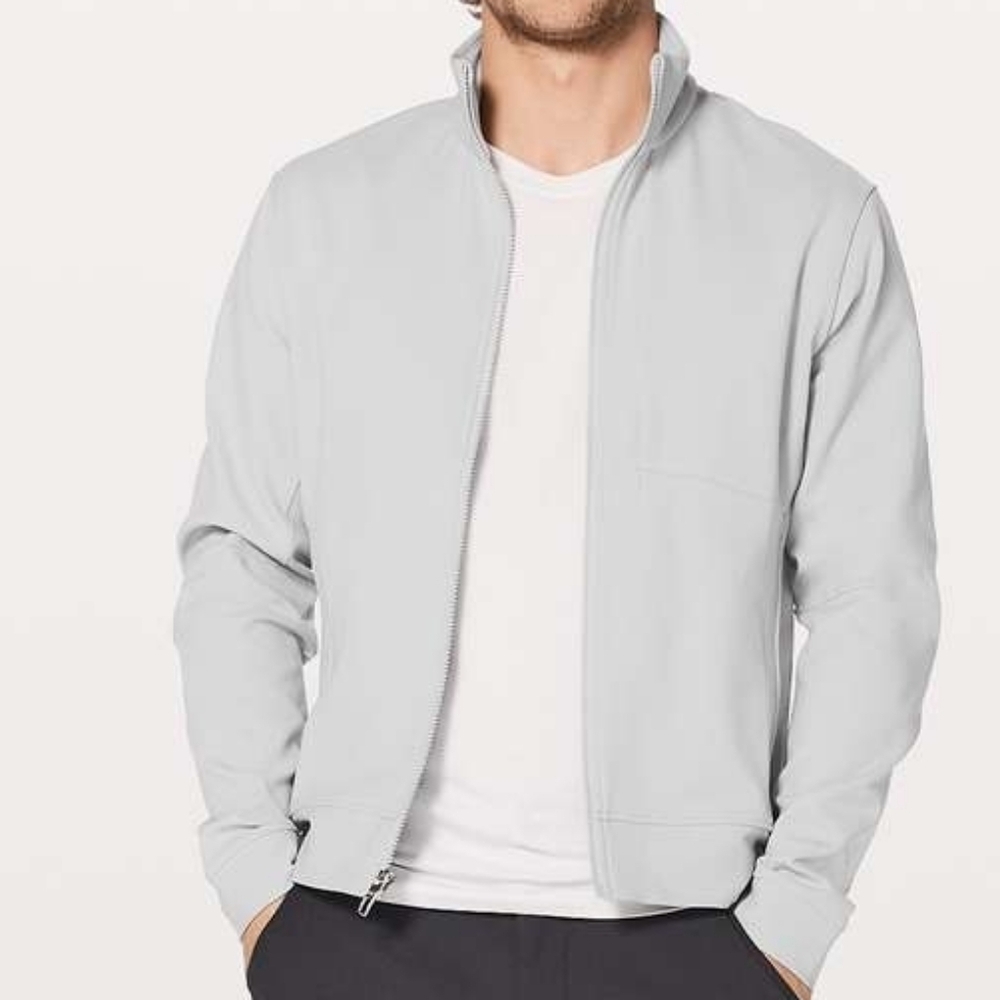 Lululemon Sojourn Jacket Men's Light Gray Zip-Up Size XS